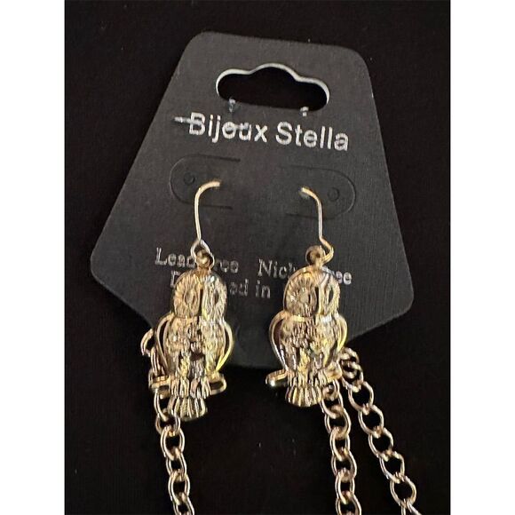 Bijoux Stella Multicolor Owl Necklace & Earrings Jewelry Set Adjustable - Picture 5 of 13